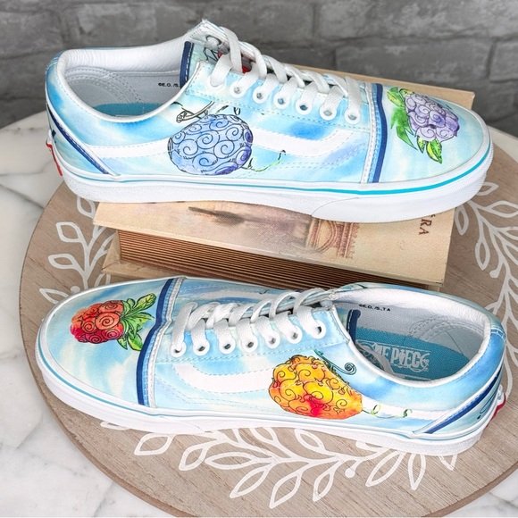 Vans Other - Vans x One Piece Devil Fruit Lace up Vans, Women's 8, One Piece Anime Collab❤️